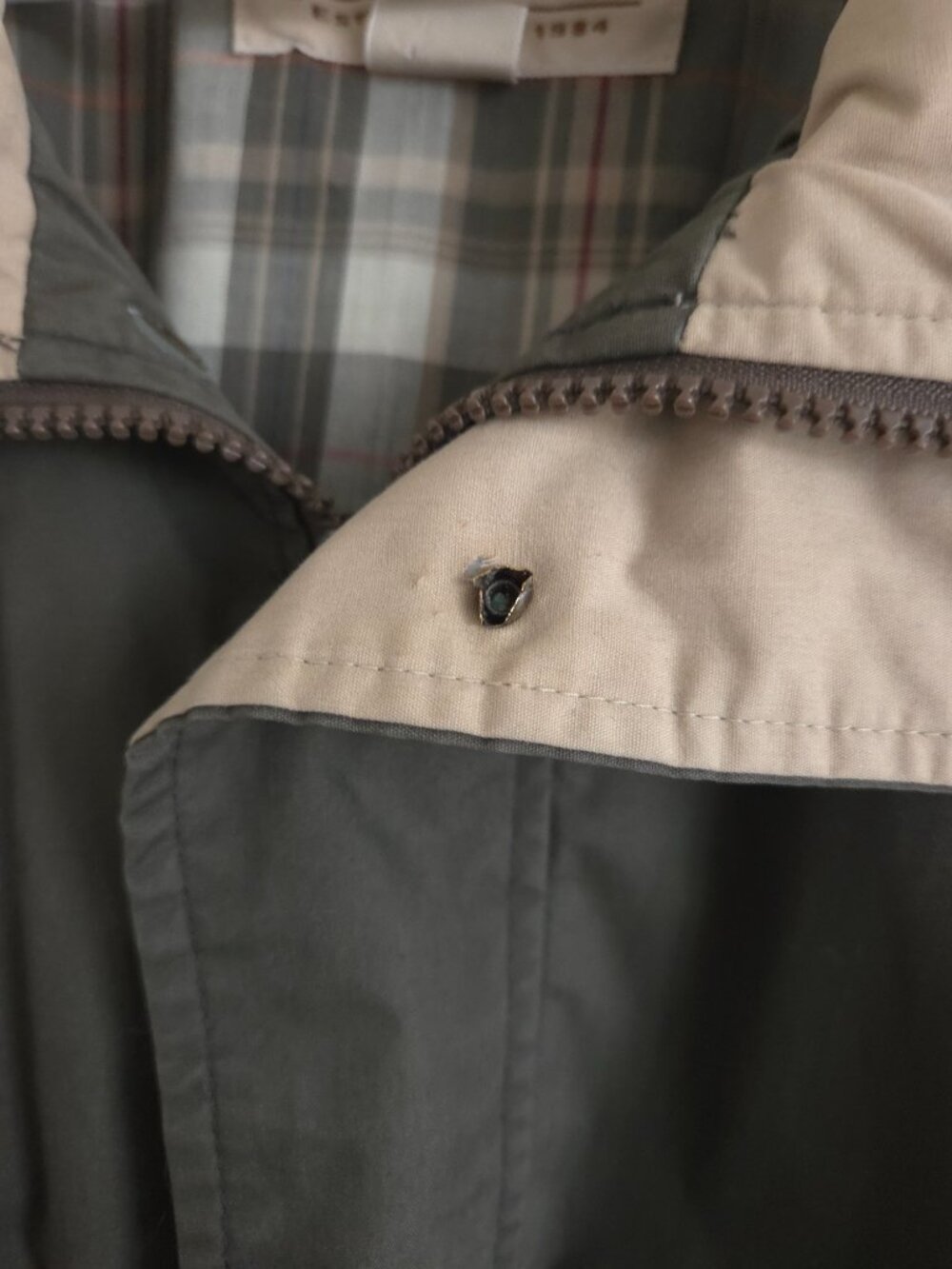 Vintage Retro Olive Green Lightweight Jacket - Picture 5 of 11